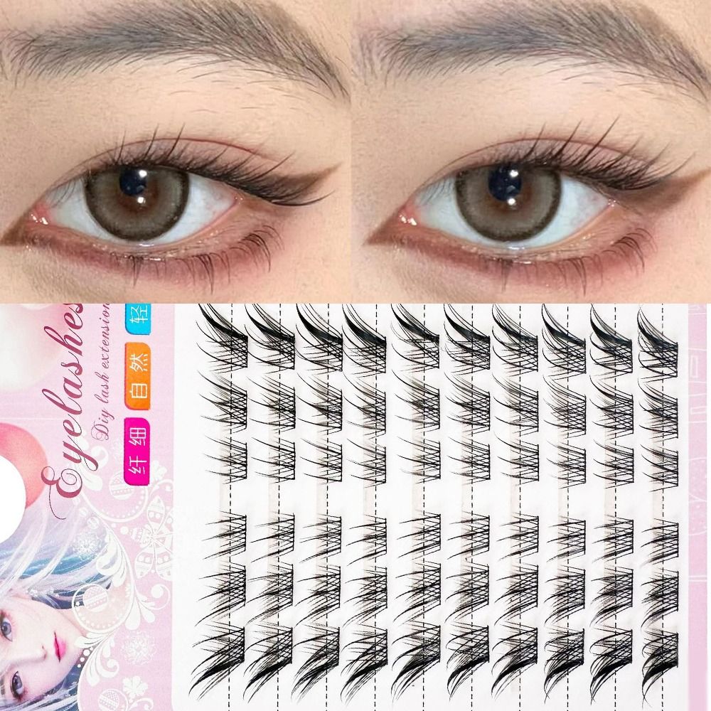 Eyelash Extension Cat Eye Wispy - Pestañas en racimos de ojos de