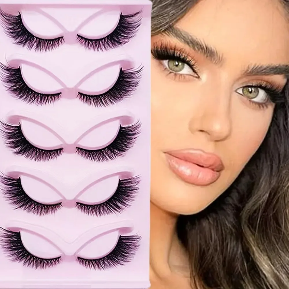 Eyelash Extension Cat Eye Wispy - 5 pares de pestañas de ojos