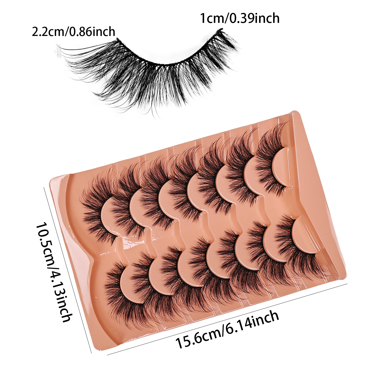 7 pares de pestañas postizas C - Eyelash Extension Cat Eye Wispy reseña y precio