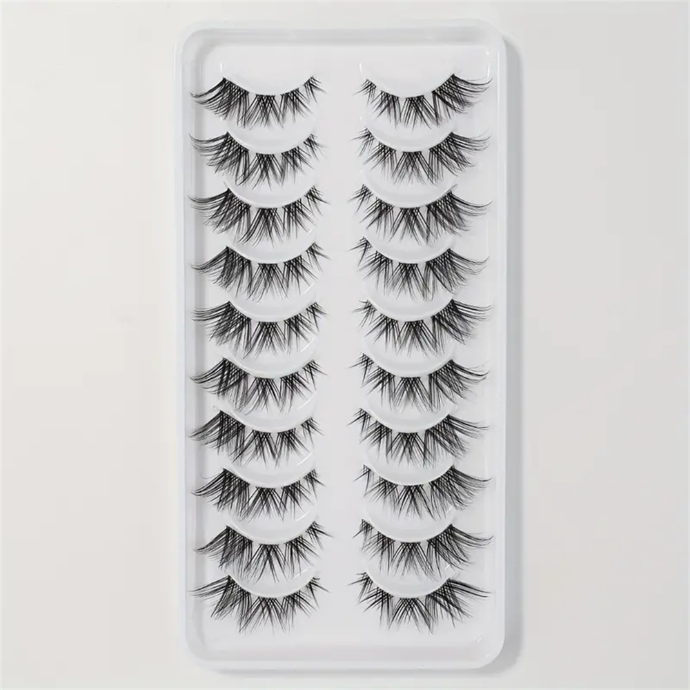 10 pares de pestañas postizas  - Eyelash Extension Cat Eye Wispy reseña y precio