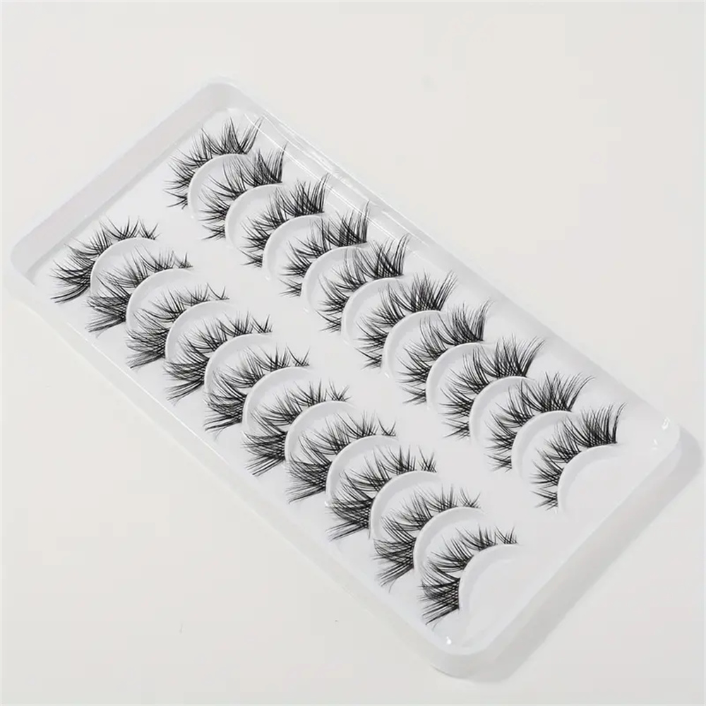 10 pares de pestañas postizas  - Eyelash Extension Cat Eye Wispy reseña y precio