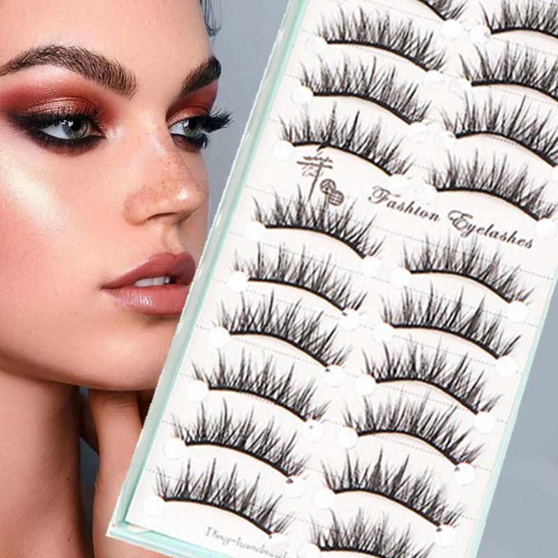 10 Pares de Pestañas Postizas  - Eyelash Extension Cat Eye Wispy reseña y precio