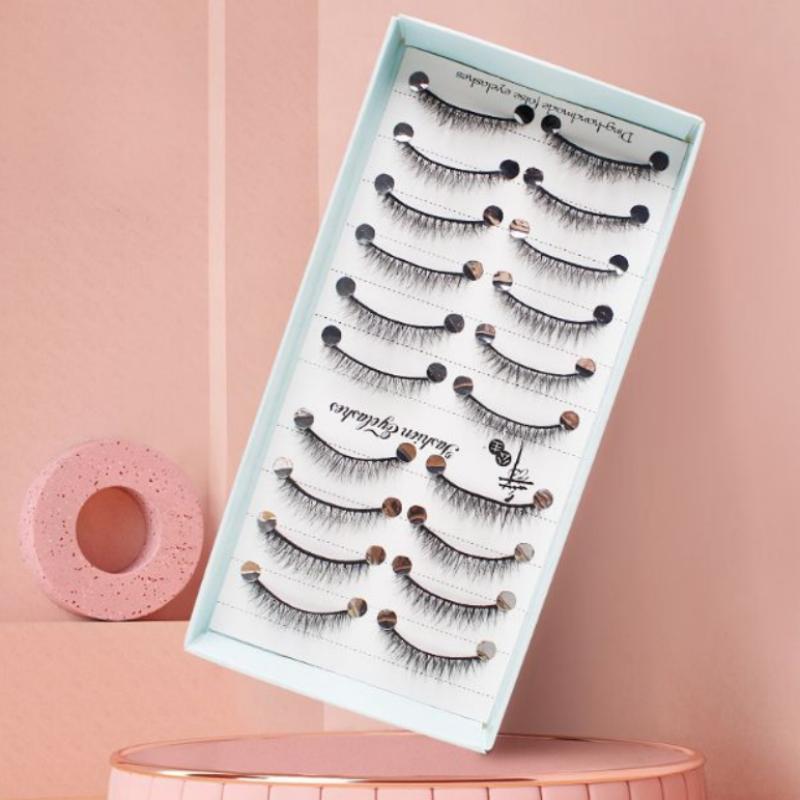 10 Pares de Pestañas Postizas  - Eyelash Extension Cat Eye Wispy reseña y precio
